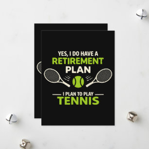 Ja, ich habe einen Rentenplan Tennis Feiertagskarte