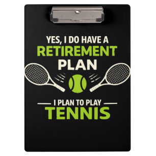 Ja, ich habe einen Rentenplan Tennis Klemmbrett