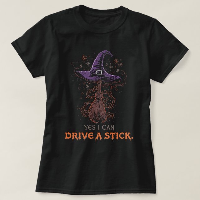 Ja, ich kann ein Stick-Design fahren T-Shirt (Design vorne)