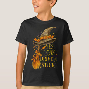 Ja, ich kann eine Stick Funny Halloween Soky Hexe T-Shirt