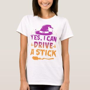 Ja, ich kann eine Stick Women's Halloween Farbe O  T-Shirt