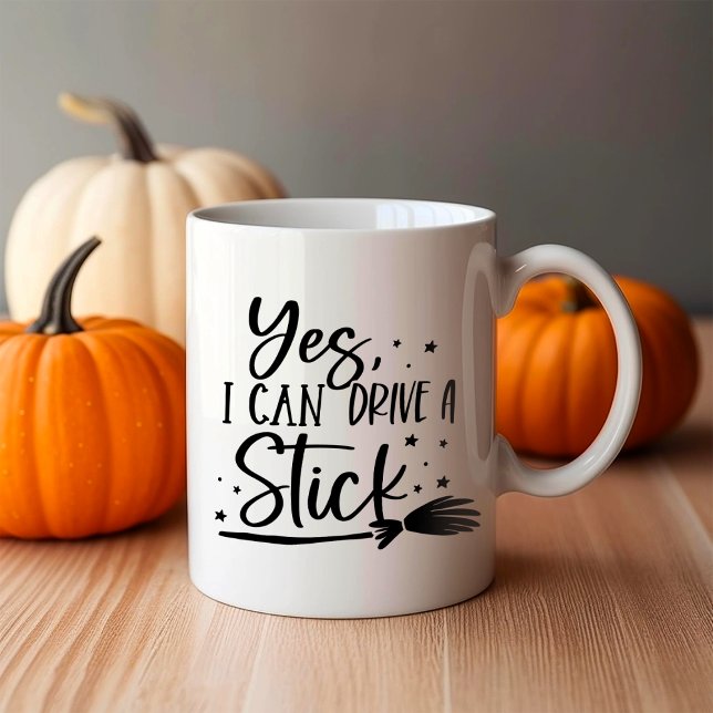 Ja, ich kann einen Stick fahren Kaffeetasse (Von Creator hochgeladen)