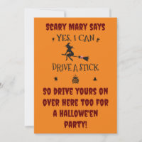 Ja, ich kann einen Stick fahren, sagt die Hexe