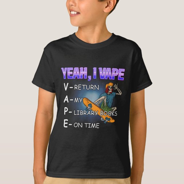 Ja, ich lebe Bücher Meme Funny Stupid Absurd T-Shirt (Vorderseite)