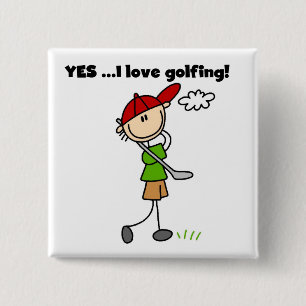 JA, ich liebe Golf-T-Shirts und Geschenke Button