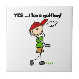 Ja, ich liebe Golfen Fliese