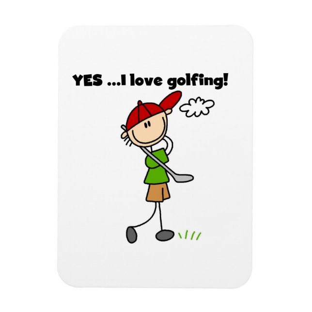 Ja, ich liebe Golfen Magnet (Vertikal)