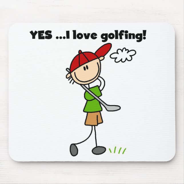 Ja, ich liebe Golfen Mousepad (Vorne)