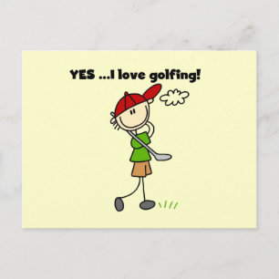 Ja, ich liebe Golfen Postkarte