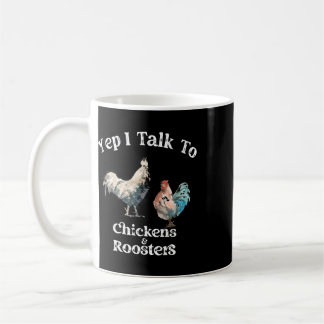 Ja, ich rede mit Hühnern und Hähnen Lustiger Hahn Kaffeetasse