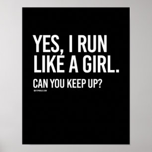 Ja, ich renne wie ein Mädchen - Girl Fitness -.png Poster