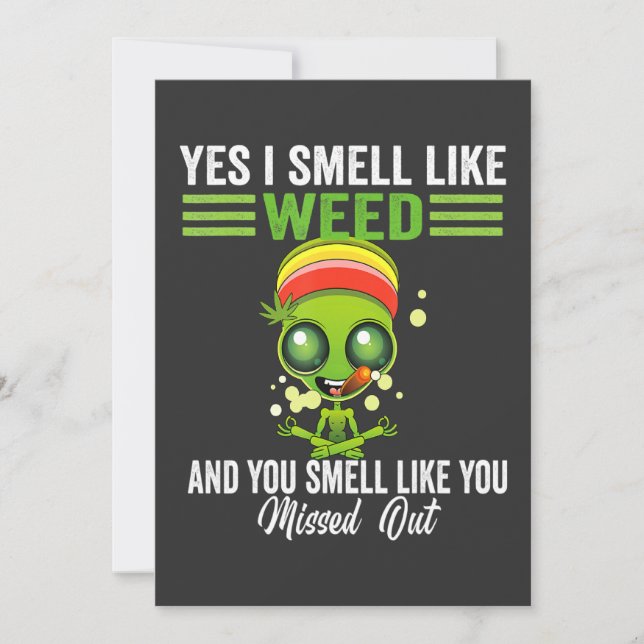 Ja, ich rieche nach Gras, du riechst, als hättest  Einladung (Vorderseite)