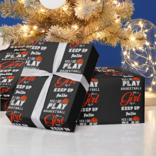 Ja, ich spiele Basketball wie ein Mädchen Geschenkpapier