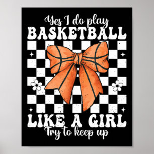 Ja, ich spiele Sketll wie ein Mädchen Sketll Girl Poster