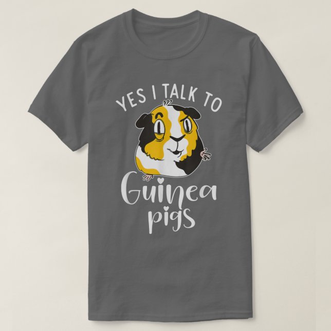 Ja, ich spreche mit Niedlichen Guinea Schweine T-Shirt (Design vorne)