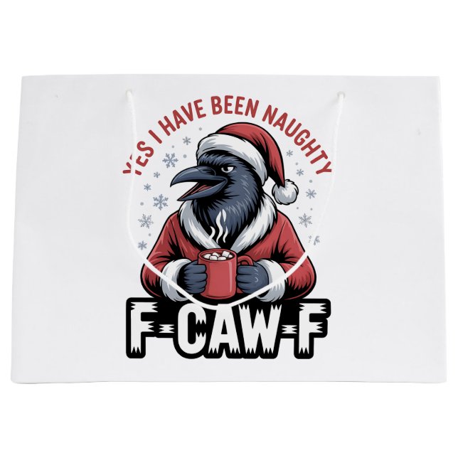 Ja, ich war unheimlich F-Caw-F Weihnachten Große Geschenktüte (Vorderseite)