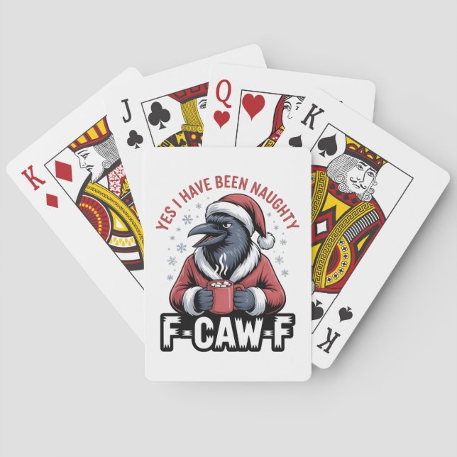Ja, ich war unheimlich F-Caw-F Weihnachten Spielkarten (Rückseite)