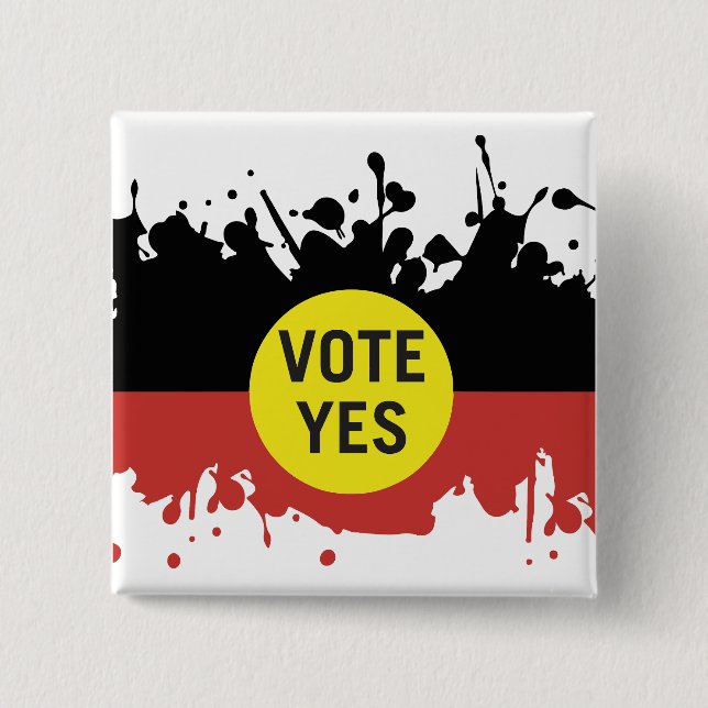 Ja Indigene Stimme im Parlament Button (Vorderseite)