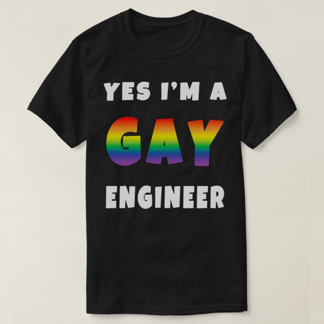JA Ix27M A GAY ENGINEER T-Shirt (Design vorne)