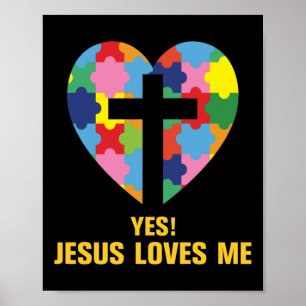 Ja, Jesus Liebe Me Autismus Herz Poster