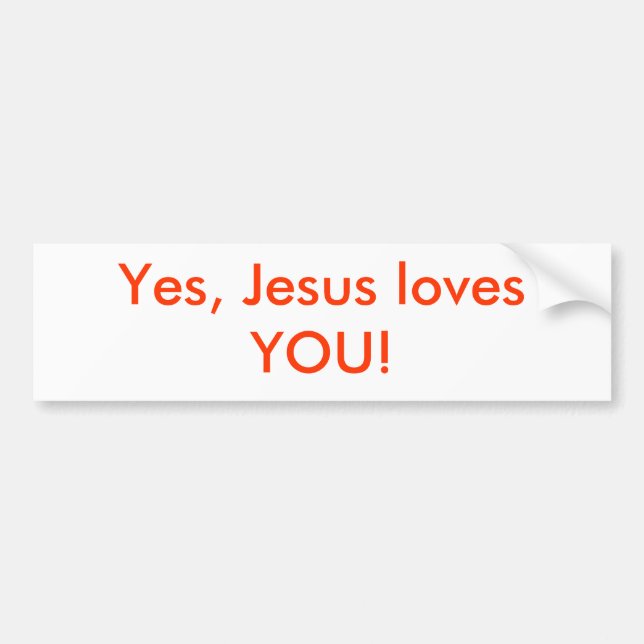 Ja Jesus-Lieben SIE! Autoaufkleber (Vorne)