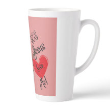 "Ja, Jesus liebt mich" Rosa großer Latte-Macchiato