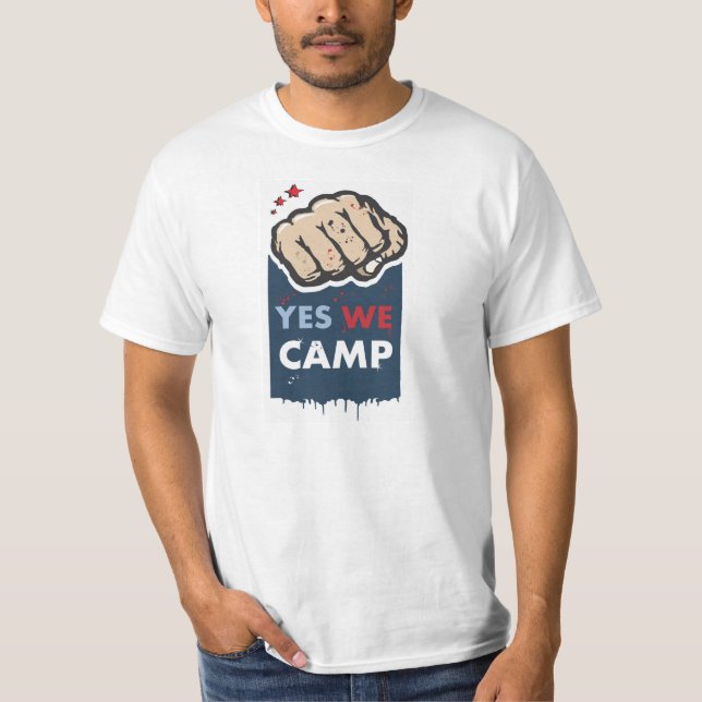 Ja kampieren wir Sloganrevolution T-Shirt (Vorderseite)