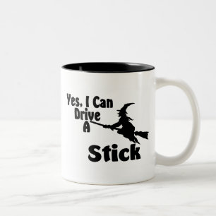 Ja kann ich einen Stock fahren Zweifarbige Tasse