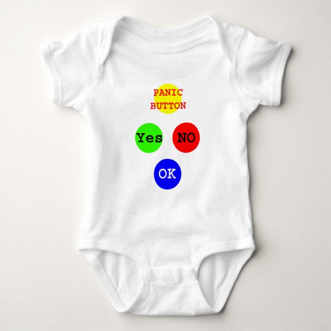 Ja keine Knöpfe die MUSEUM Zazzle Geschenke Baby Strampler (Vorderseite)
