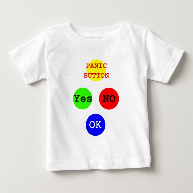 Ja keine Knöpfe die MUSEUM Zazzle Geschenke Baby T-shirt (Vorderseite)
