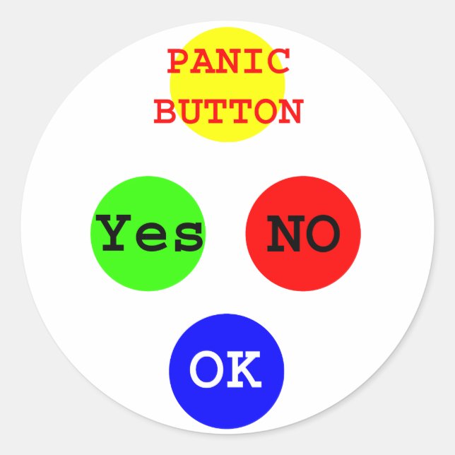 Ja, keine Tasten Das MUSEUM Zazzle Geschenke Runder Aufkleber (Vorderseite)