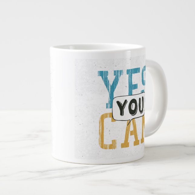 Ja können Sie Jumbo-Tasse (Vorderseite Rechts)