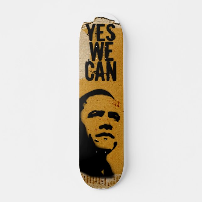 JA KÖNNEN WIR - BARACK OBAMA Schablonen-Pappe sk8 Skateboard (Vorne)