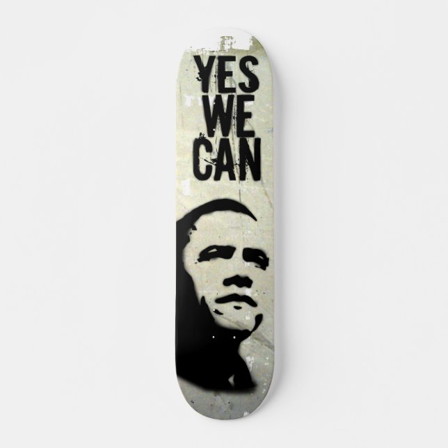 JA KÖNNEN WIR - BARACK OBAMA Schablonenfelsen sk8 Skateboard (Vorne)