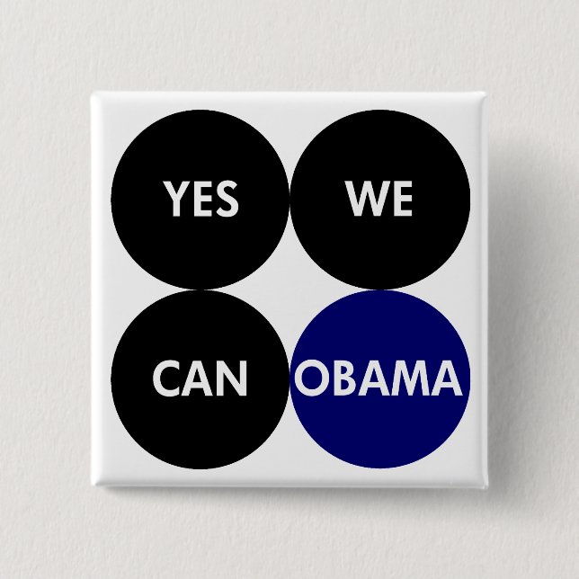 Ja können wir Obama-Button Button (Vorderseite)