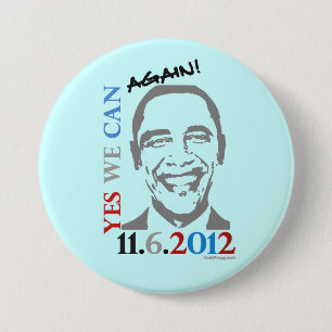 Ja können wir WIEDER Kampagnen-Knopf Obama 2012 Button