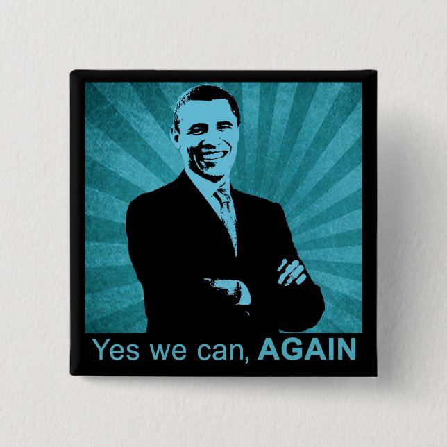 Ja können wir, WIEDER - Präsident Barack Obama Button (Vorderseite)
