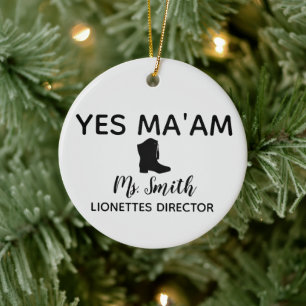 Ja Ma'am Personalisiert Drill Team Director Keramik Ornament