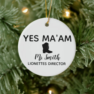 Ja Ma'am Personalisiert Drill Team Director Keramik Ornament