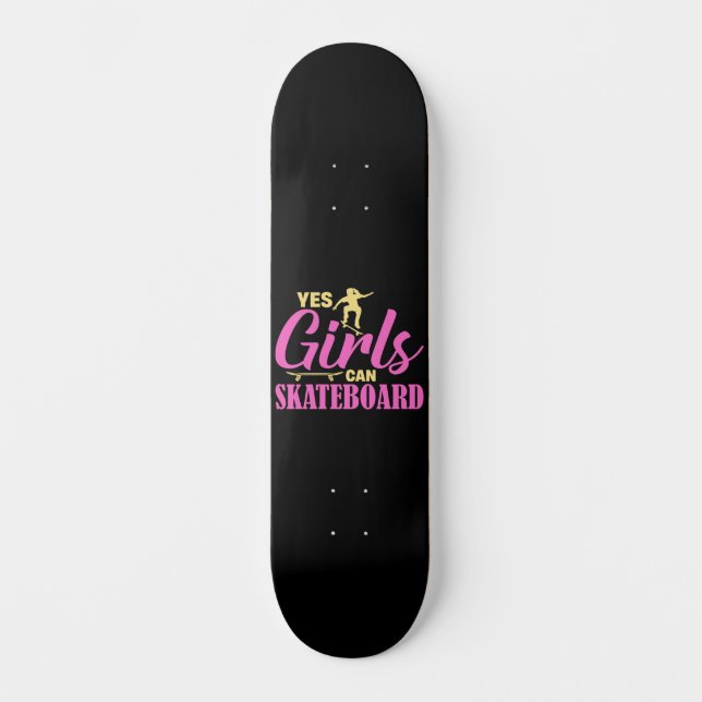 Ja, Mädchen können Skateboard (Vorderseite)
