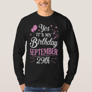 Ja, mein Geburtstag am 29. September, ich freue mi T-Shirt