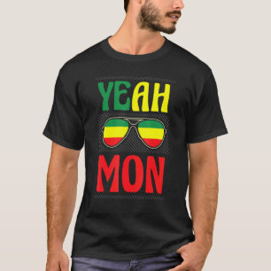 Ja Mon Jamaican für eine nationale Flaggen-Design- T-Shirt