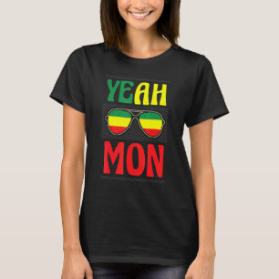 Ja Mon Jamaican für eine nationale Flaggen-Design- T-Shirt