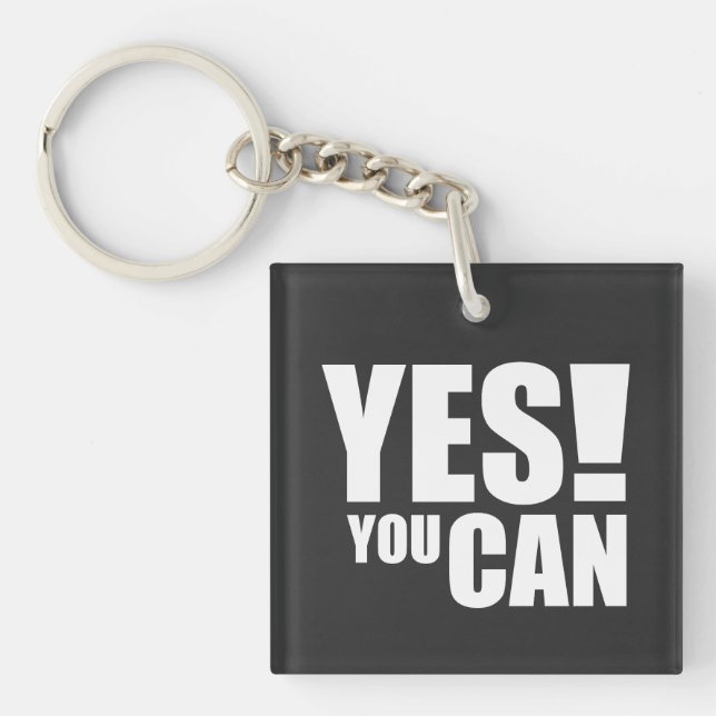 JA - Motivierend positives Angebotsdesign Schlüsselanhänger (Vorderseite)