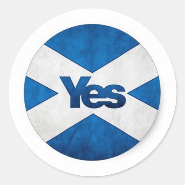 Ja nach unabhängiges Schottland 'Saor alba gehen Runder Aufkleber (Vorderseite)