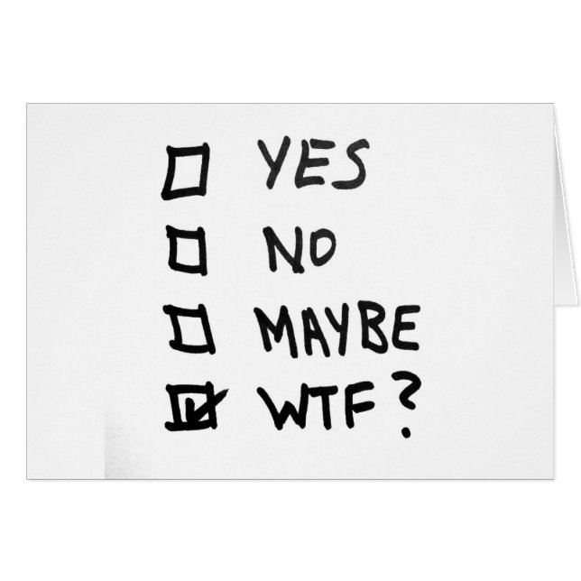 Ja nein möglicherweise WTF nahe bei Karo-Kästen (Vorderseite (Horizontal))