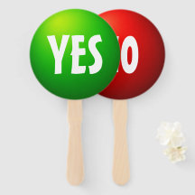Ja Nein Quiz Spiel Paddle Schild