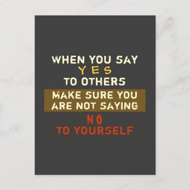 Ja & Nein - Truismus nach der Postkarte / Philosop (Vorderseite)