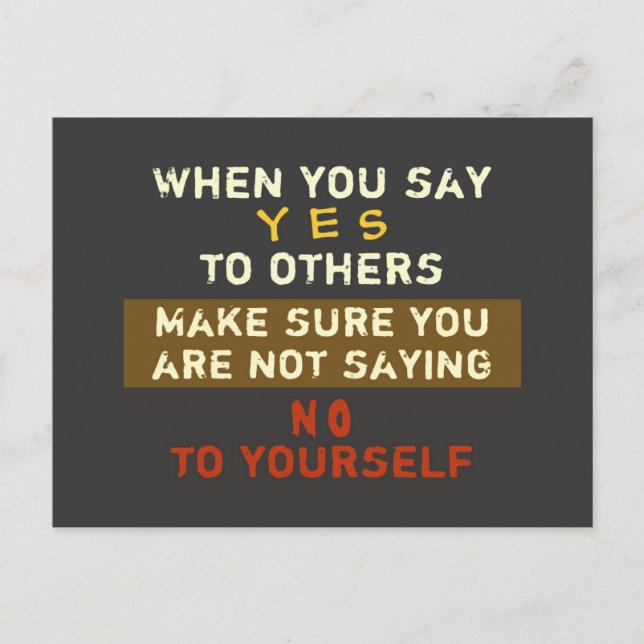 Ja & Nein - Truismus nach der Postkarte / Philosop (Vorderseite)