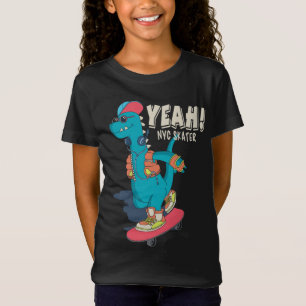 Ja! NYC Skater Dinosaur Funny Graphic T-Shirt